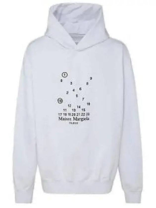 Men's Number Logo Cotton Hoodie White - MAISON MARGIELA - BALAAN 2