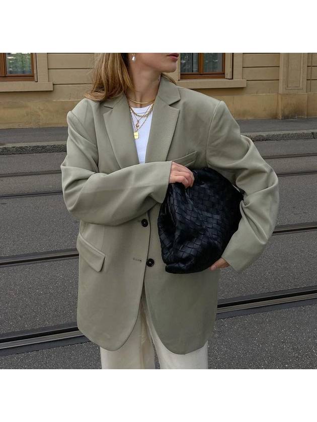 Intrecciato Nappa Leather Dumpling Clutch Bag Black - BOTTEGA VENETA - BALAAN 7