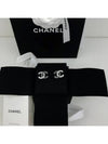 Crystal Two-tone CC Logo Earrings Silver Black - CHANEL - BALAAN 4