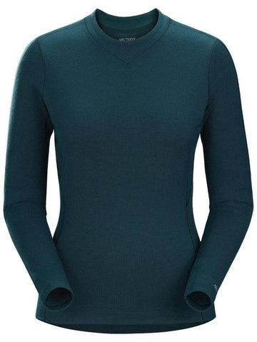 Rho Crew Neck Merino Wool Long Sleeve T-Shirt Labyrinth - ARC'TERYX - BALAAN 1