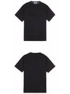 Men's Logo Short Sleeve T-Shirt Black - STONE ISLAND - BALAAN 5