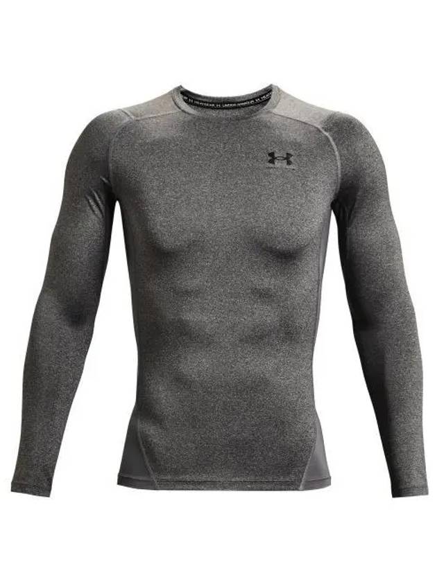 Men's Heat Gear Compression Long Sleeve T-Shirt Grey - UNDER ARMOUR - BALAAN 2