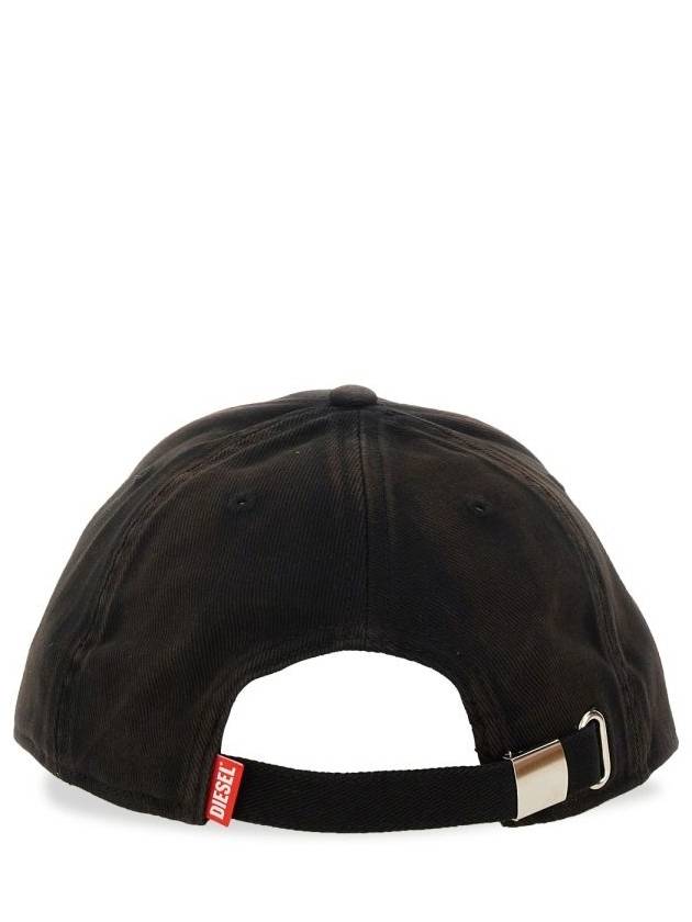 C Run Wash Logo Ball Cap Black - DIESEL - BALAAN 4