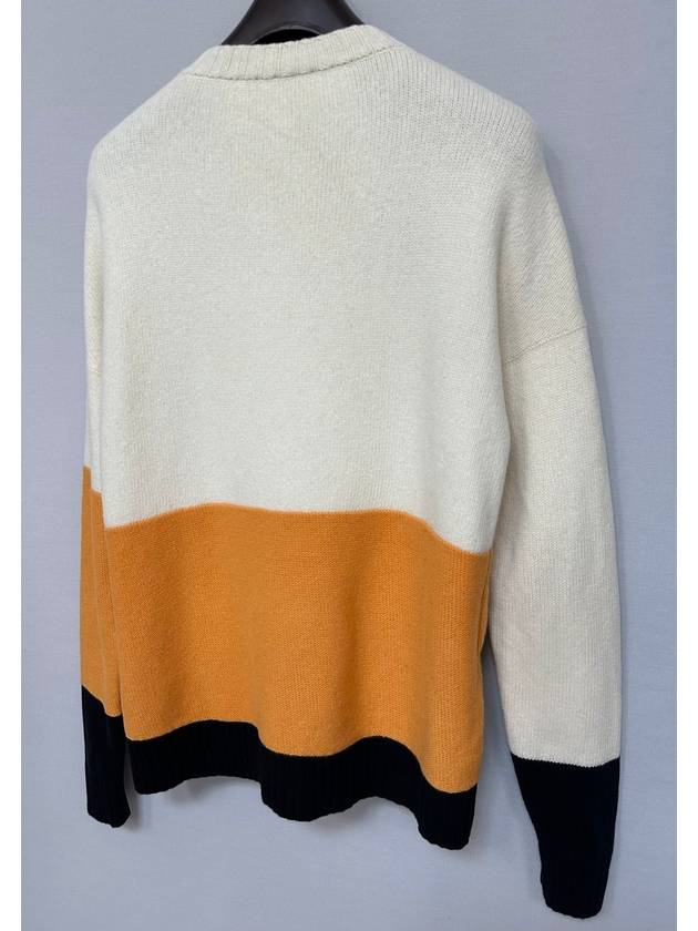 Multicolor wool block logo knit 105 - OFF WHITE - BALAAN 5