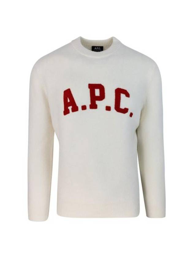 Joshua Logo Knit Top Ecru - A.P.C. - BALAAN 1