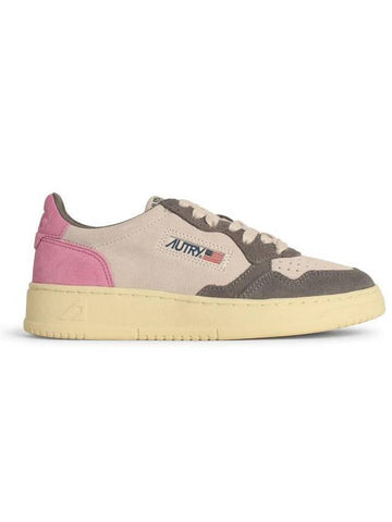 Autry 'Medialist' Light Pink Leather Sneakers - AUTRY - BALAAN 1