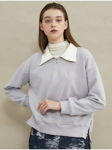 Soft Collar Sweatshirt Purple - MANAVIS7 - BALAAN 1