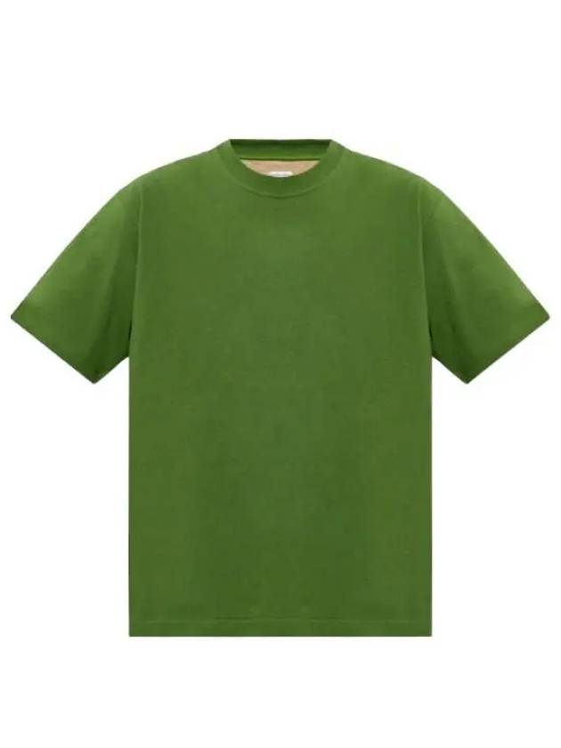 Double Layered Cotton Jersey Short Sleeve T-Shirt Green - BOTTEGA VENETA - BALAAN 2