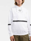 Slogan Print Hoodie White - STONE ISLAND - BALAAN 6