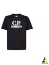 30/1 Jersey Logo Print Short Sleeve T-Shirt Black - CP COMPANY - BALAAN 2