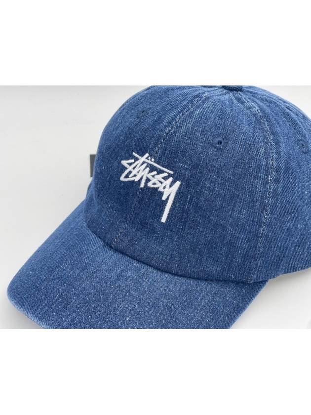 Stock Low Pro Ball Cap Washed Navy Denim - STUSSY - BALAAN 4