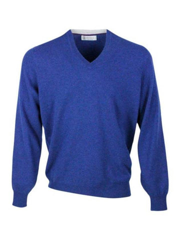 Sweater M2200162 CIM70 BLUE - BRUNELLO CUCINELLI - BALAAN 1