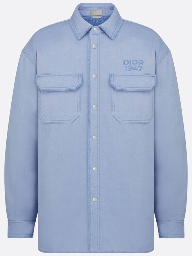 Overshirt Cotton Jacket Blue - DIOR - BALAAN 3