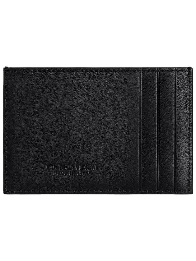 Intrecciato Lambskin Calfskin Card Wallet Black - BOTTEGA VENETA - BALAAN 3