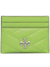 Kira Chevron Logo Card Wallet Green - TORY BURCH - BALAAN 3