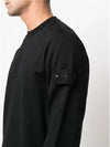 Ghost Piece Cotton Stretch Fleece Sweatshirt Black - STONE ISLAND - BALAAN 6