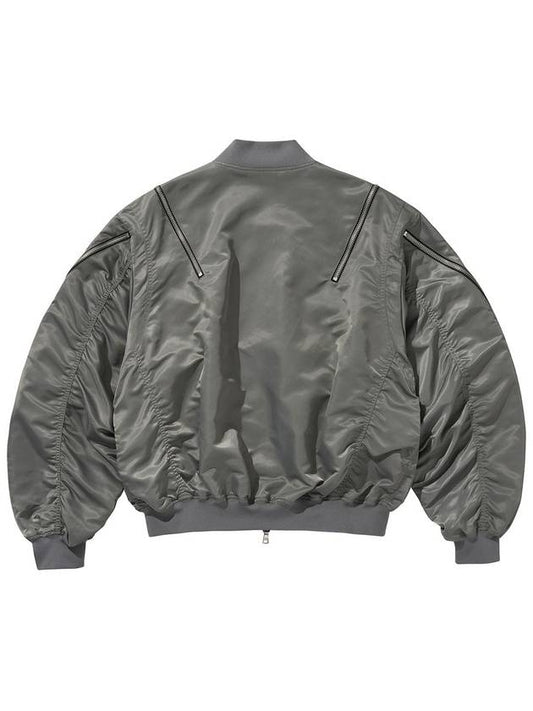 CURVED MA 1 JACKET GRAY - LIBERE - BALAAN 2