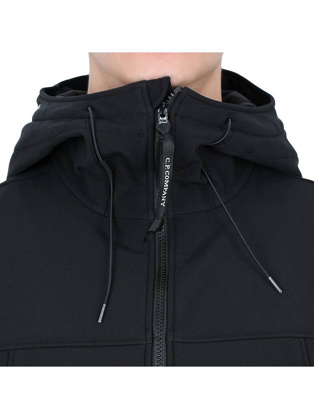 Men's Shell R Drawstring Goggle Hooded Jacket Black - CP COMPANY - BALAAN 7