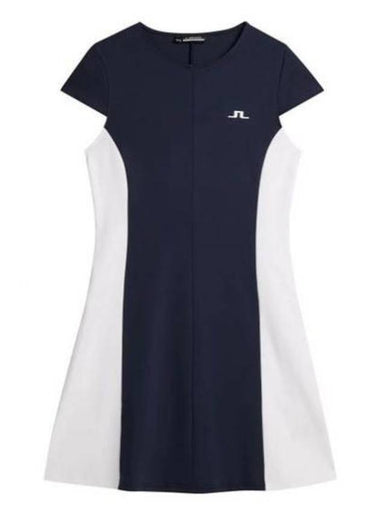 Maxime Golf A-Shape Short Dress Navy - J.LINDEBERG - BALAAN 1