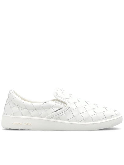 Sawyer Intrecciato Calfskin Slip-Ons White - BOTTEGA VENETA - BALAAN 2