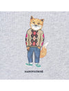 Dressed Fox Regular Hood Light Grey Melange - MAISON KITSUNE - BALAAN 7