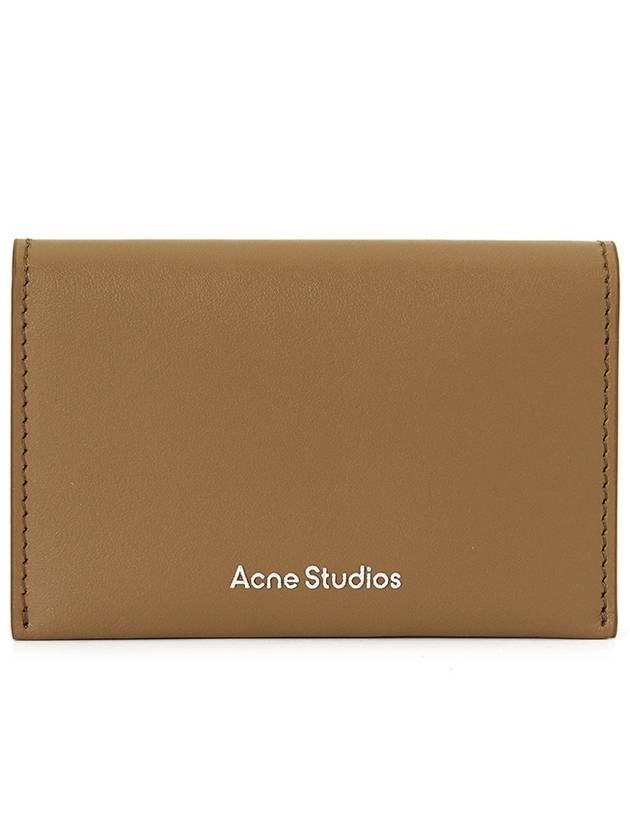 Folded Leather Card Wallet Camel Brown - ACNE STUDIOS - BALAAN 2