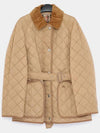 Diamond Quilted Nylon Jacket Beige - BURBERRY - BALAAN 3