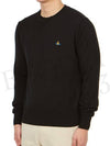 ORB Embroidered Crew Neck Knit Top Black - VIVIENNE WESTWOOD - BALAAN 7