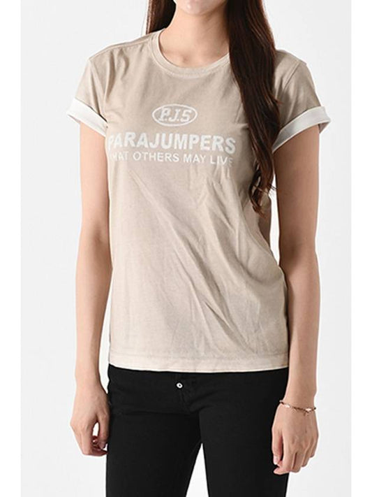 SPRAY short sleeved T shirt beige PW TEE YS33 693 - PARAJUMPERS - BALAAN 2
