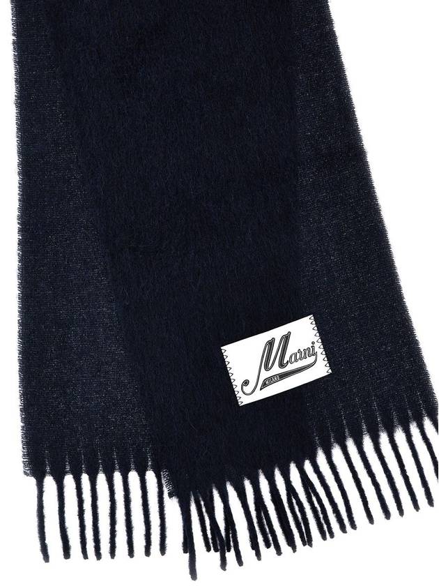 Alpaca Wool Muffler Navy - MARNI - BALAAN 4