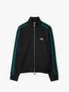 Logo Embroidered Striped Jersey Track Jacket Black - BURBERRY - BALAAN 2