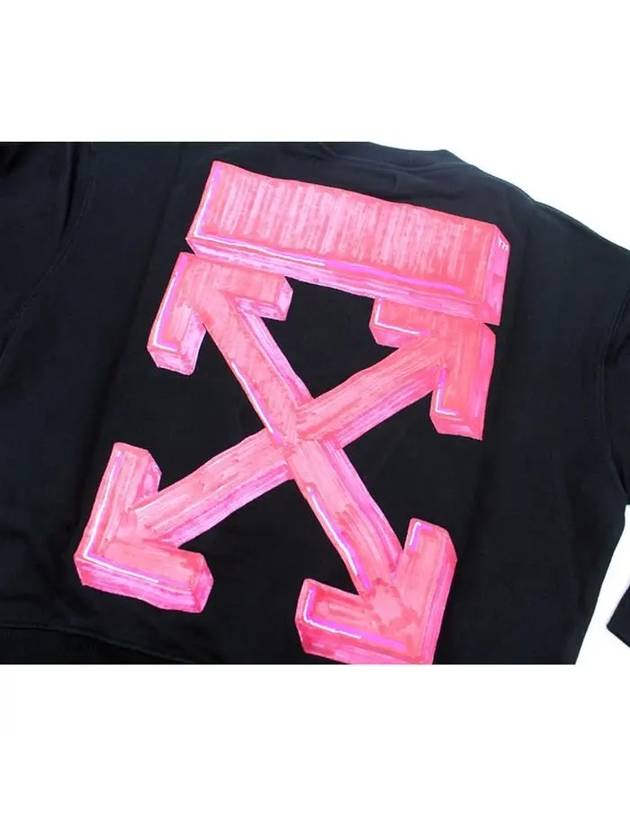 Marker Arrow Overfit Sweatshirt Black - OFF WHITE - BALAAN.