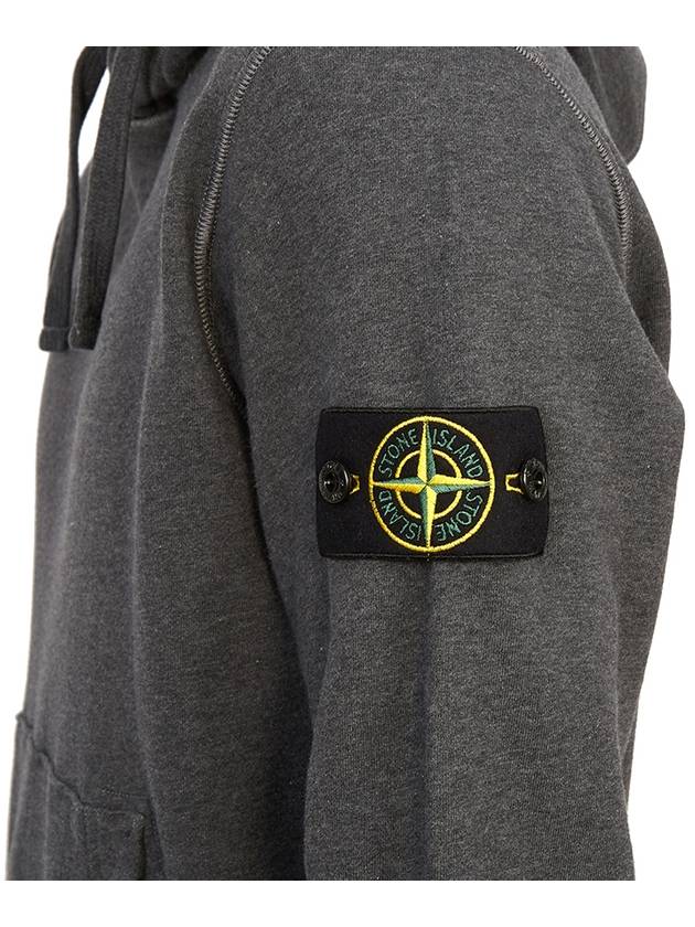 Signature Logo Patch Hoodie Grey - STONE ISLAND - BALAAN 9