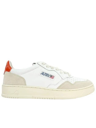 Medalist Leather Suede Orange Tab Low Top Sneakers White - AUTRY - BALAAN 2