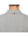 RWB Pocket Interlock Cotton Short Sleeve Polo Shirt Grey - THOM BROWNE - BALAAN 10