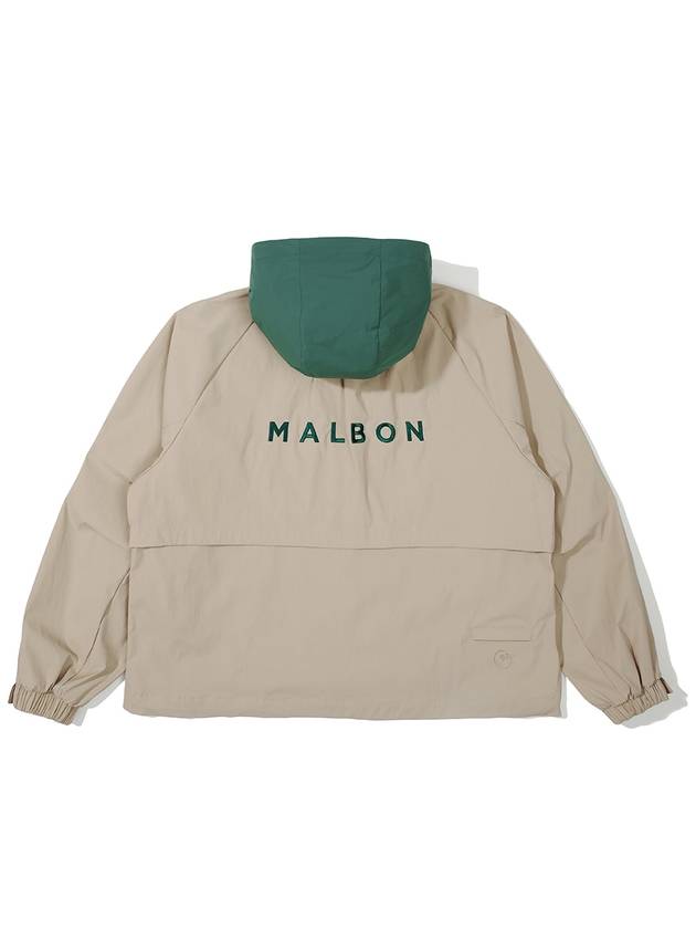 Bucket Detachable Hooded Jacket BEIGE WOMAN - MALBON GOLF - BALAAN 2