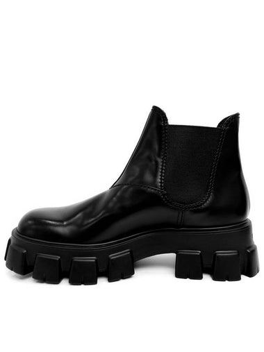 9 Men s Monolith Brushed Leather Chalcedony Boots Black - PRADA - BALAAN 1