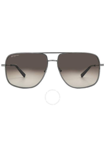 Salvatore Ferragamo Dark Grey Navigator Men's Sunglasses SF278S 069 60 - SALVATORE FERRAGAMO - BALAAN 1