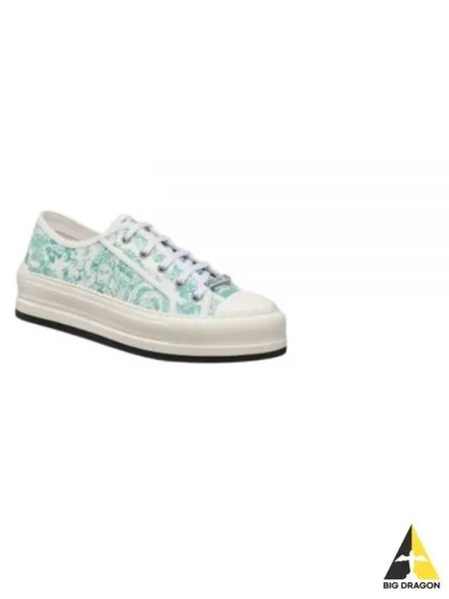 Walk NDior Toile De Jouy Sauvage Motif Platform Low Top Sneakers Aquamarina - DIOR - BALAAN 2