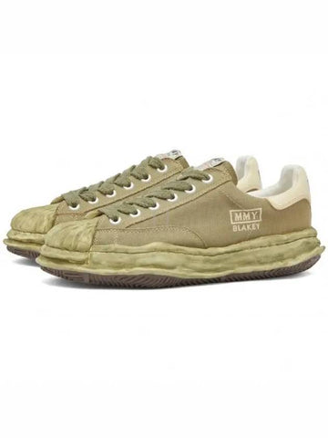 A11FW716 Khaki Blakey VL OG sole canvas low top sneakers - MIHARA YASUHIRO - BALAAN 1