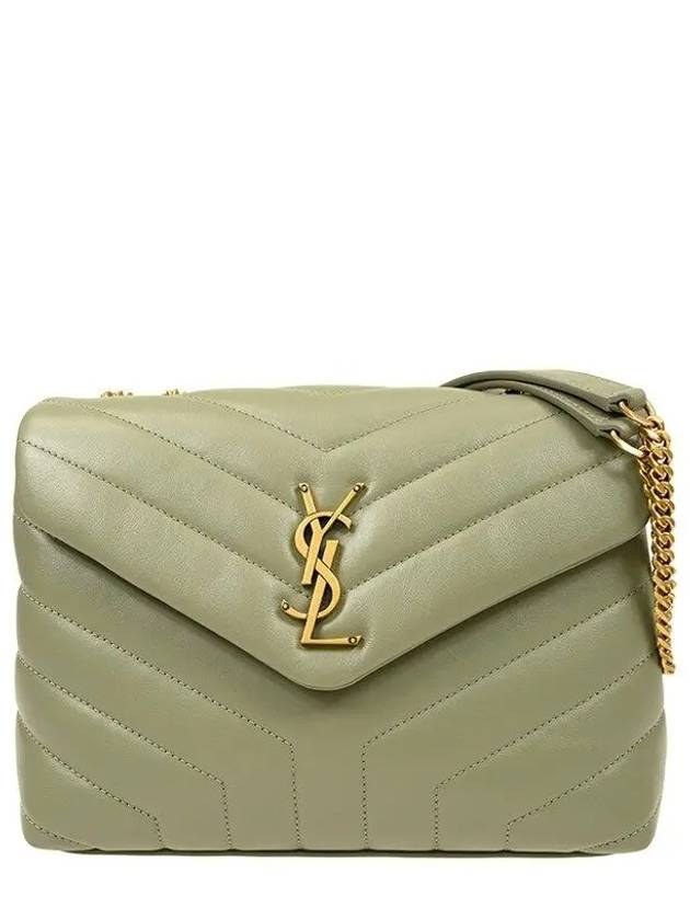 Bronze Monogram Loulou Matelasse Y Leather Small Shoulder Bag Light Sage - SAINT LAURENT - BALAAN 2