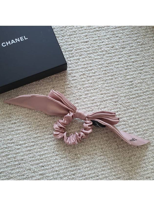 Ribbon hair scrunchie scrunchie pink - CHANEL - BALAAN 2