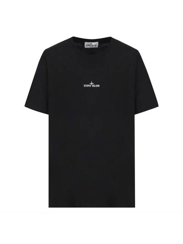 Kids Logo Print Short Sleeve T-Shirt Black - STONE ISLAND - BALAAN 1