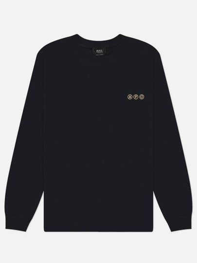 Logo Long Sleeve T-Shirt Dark Navy - A.P.C. - BALAAN 2