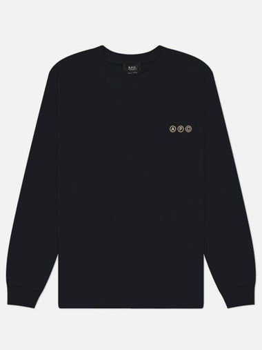 Logo Long Sleeve T-Shirt Dark Navy - A.P.C. - BALAAN 1