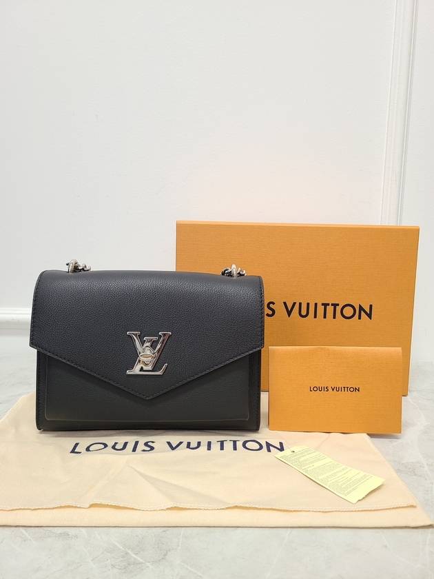 Black silver my lock me chain shoulder bag - LOUIS VUITTON - BALAAN 8