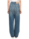 Crop Relaxed Fit Straight Jeans Mid Blue - ACNE STUDIOS - BALAAN 4