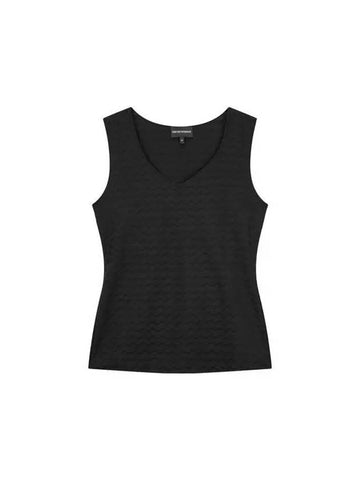 Women s Zigzag Sleeveless Top Black - EMPORIO ARMANI - BALAAN 1