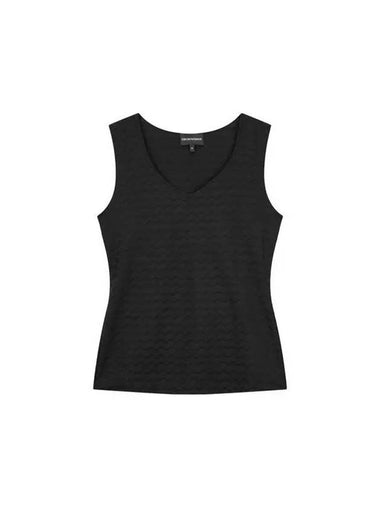 Women s Zigzag Sleeveless Top Black - EMPORIO ARMANI - BALAAN 1