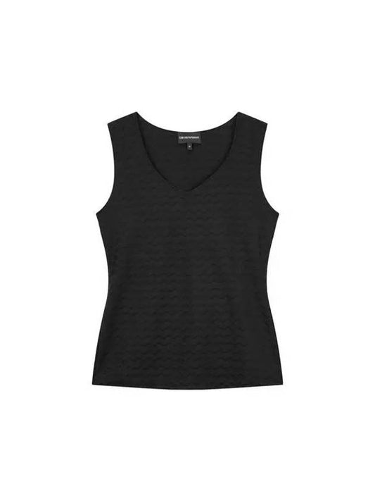 ARMANI 30 9 29 Women s Zigzag Sleeveless Top Black - EMPORIO ARMANI - BALAAN 1